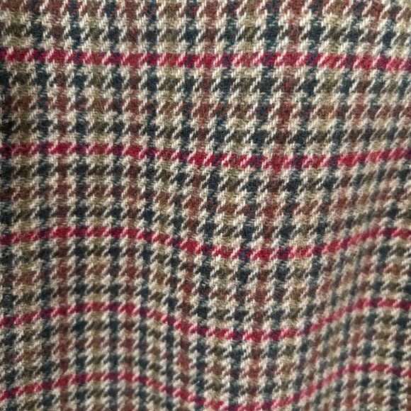 Sezane Malia Houndstooth Mini Skirt Plaid Wool Brown Navy Blue Size Small Fr 34 - Picture 8 of 14